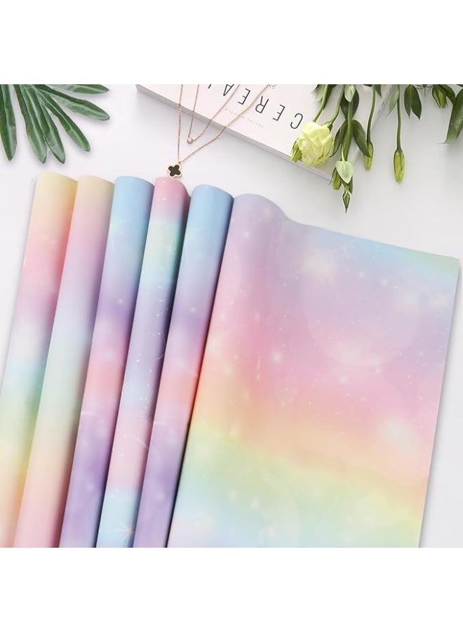 Gift Wrapping Paper Set, 8 Sheets 50×70cm, Includes 2 Ribbons (6mm×5m) + 1 Double-Sided Tape Roll, Multi-Design Wrap for Birthday, Holiday, Wedding & Party - Image 3